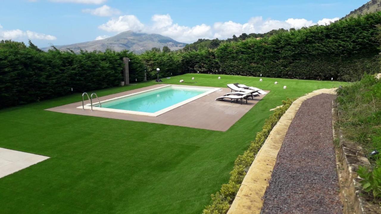 Villa Siciliana Con Piscina E Vista Panoramica Sul Mare Borgetto Exterior photo