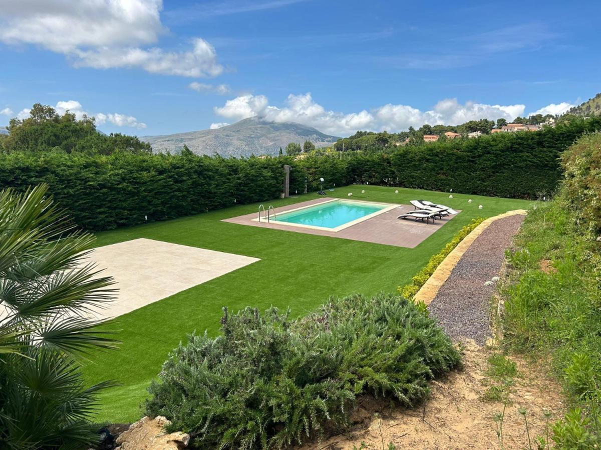 Villa Siciliana Con Piscina E Vista Panoramica Sul Mare Borgetto Exterior photo
