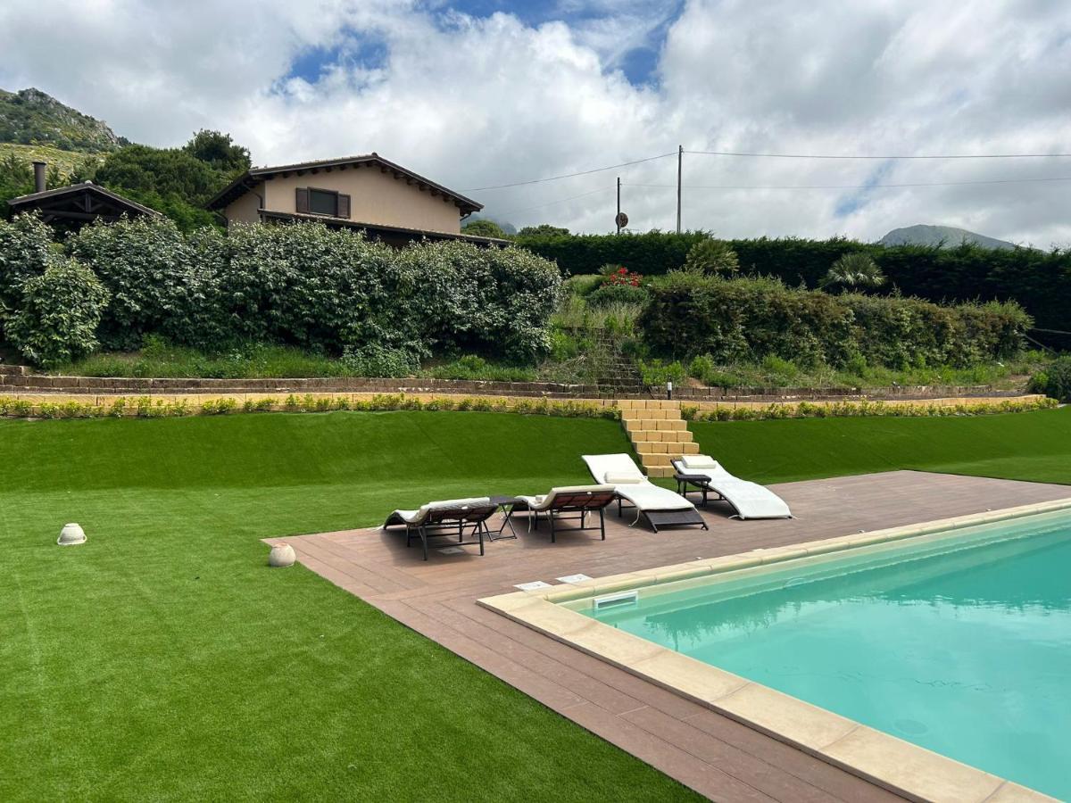 Villa Siciliana Con Piscina E Vista Panoramica Sul Mare Borgetto Exterior photo