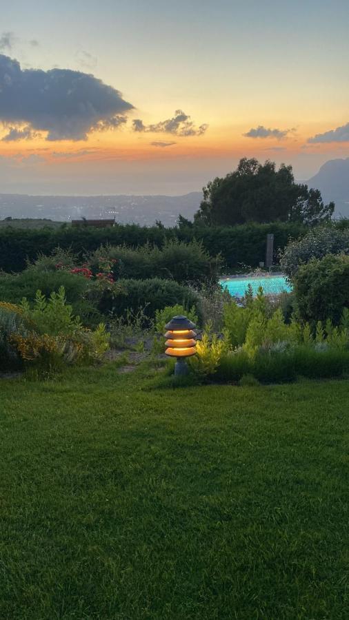Villa Siciliana Con Piscina E Vista Panoramica Sul Mare Borgetto Exterior photo