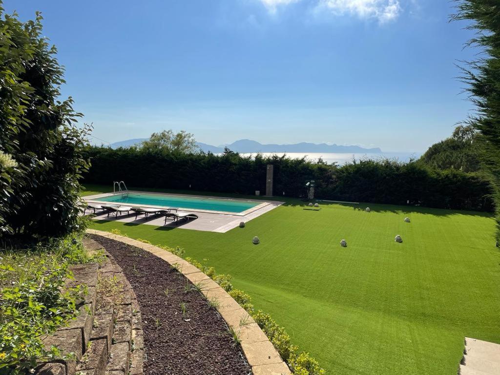 Villa Siciliana Con Piscina E Vista Panoramica Sul Mare Borgetto Exterior photo